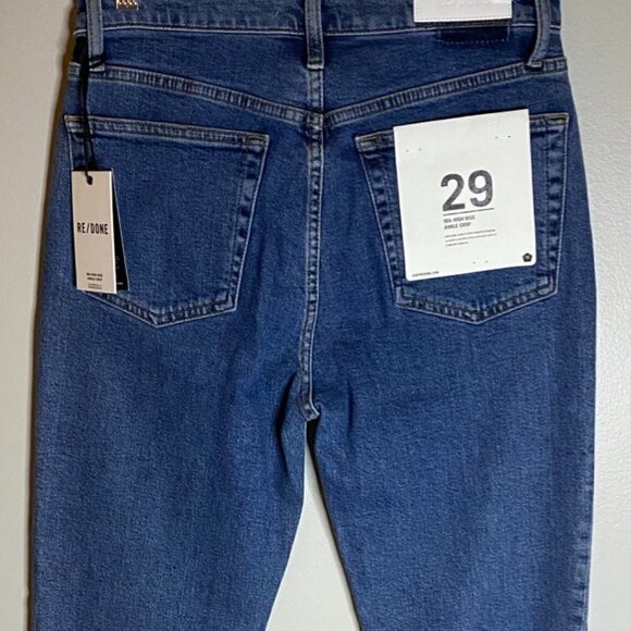 Re/Done 90's High Rise Ankle Crop with Raw Hem Size 29 - Picture 3 of 8